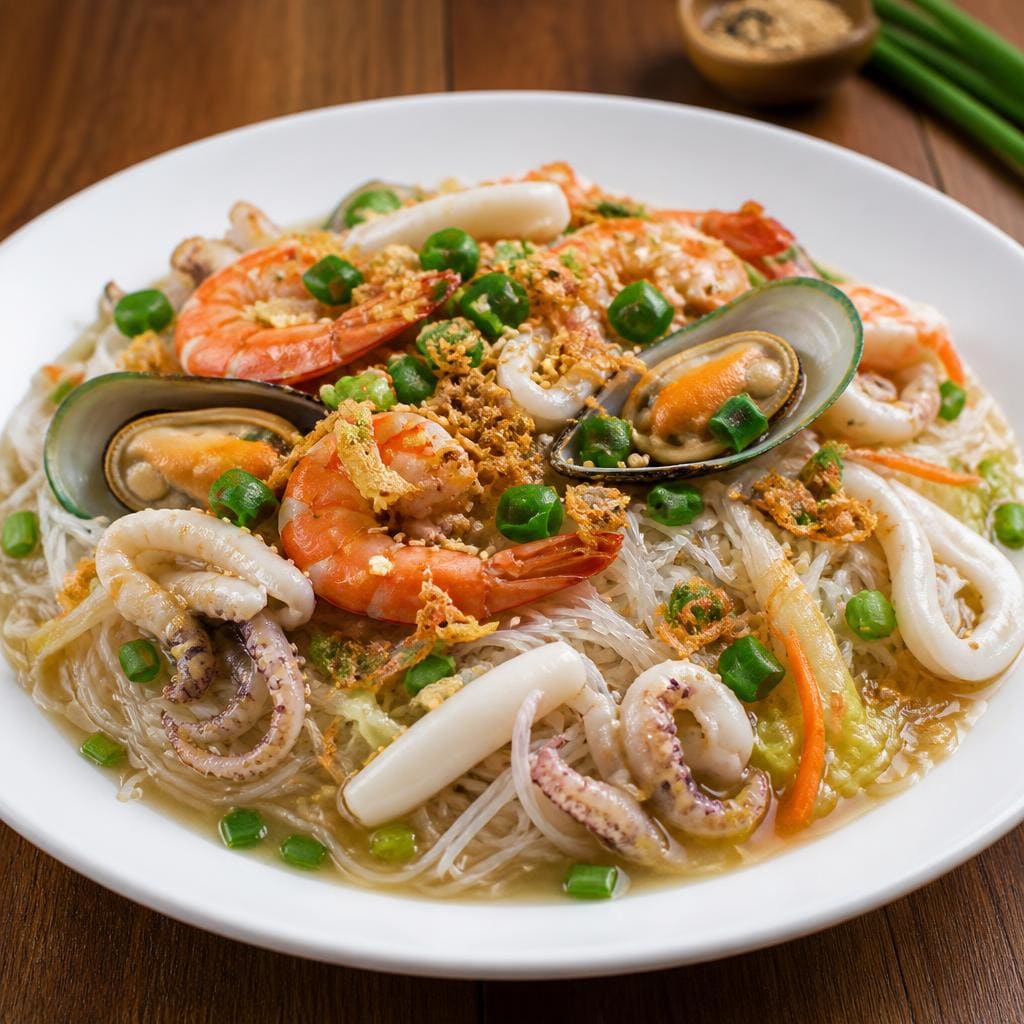 Bakmi Golek Bihun Masak Seafood